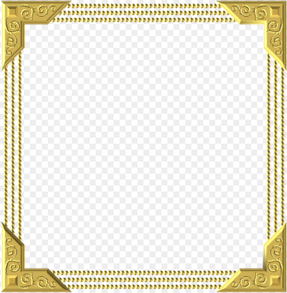 L Gold Frame Square Border Decoration Decor Gold Border Square Transparent Free Png Download