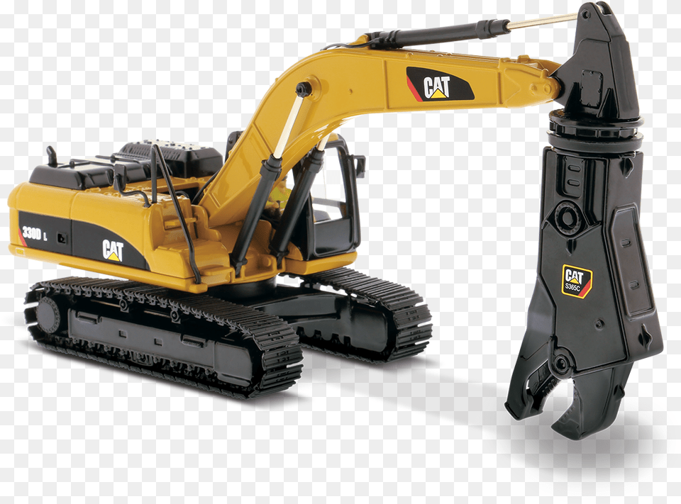 L Hydraulic Excavator Cat Excavator With Shear, Bulldozer, Machine Png Image