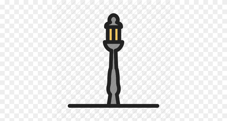 L Lamppost Light Pole Post Street Town Icon, Cutlery, Adult, Male, Man Free Png