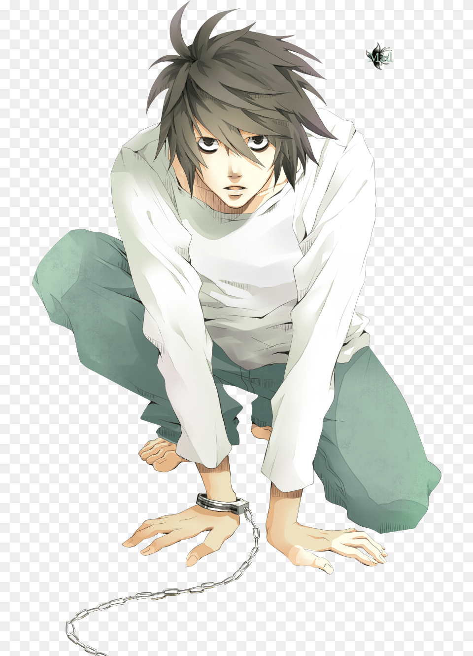 L Lawliet L Death Note, Book, Comics, Publication, Adult Png Image