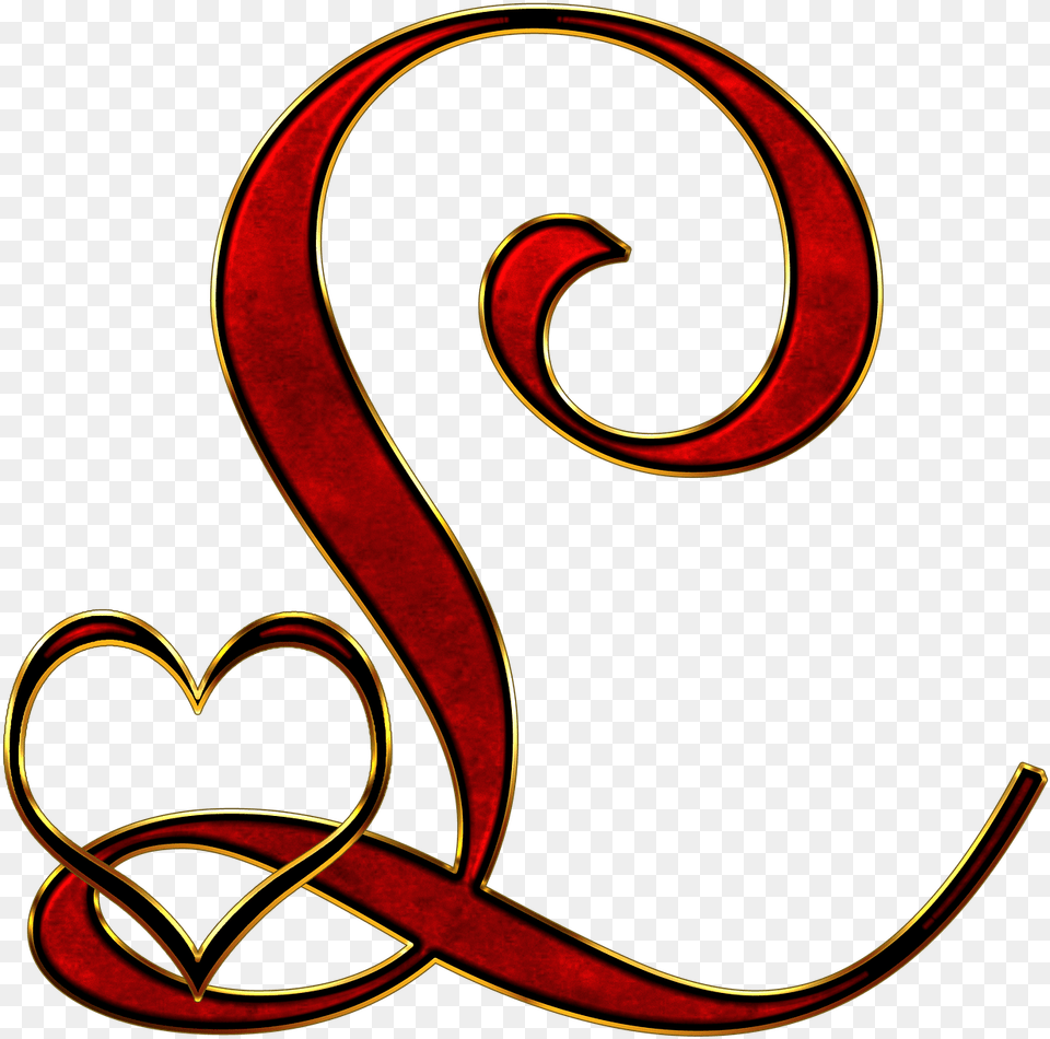 L Letter Letter L With Heart, Alphabet, Ampersand, Symbol, Text Free Transparent Png