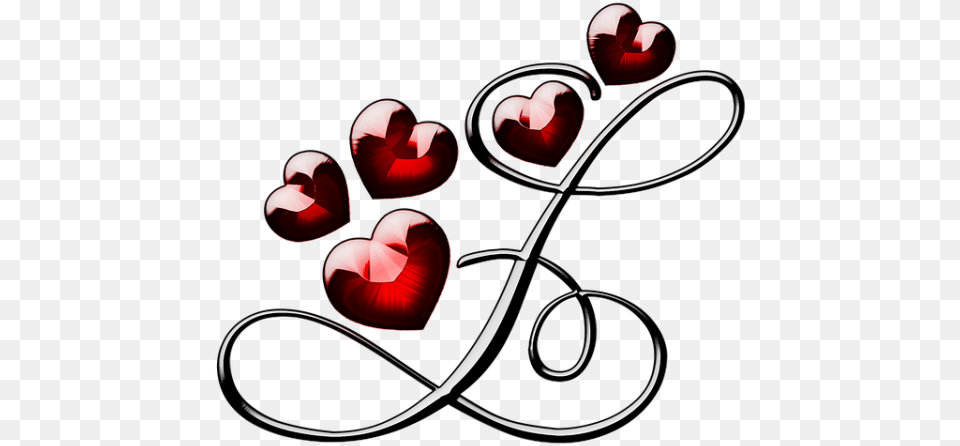 L Letter With Hearts Image Purepng Happy Valentines Day My Friend, Art, Graphics, Food, Fruit Free Png