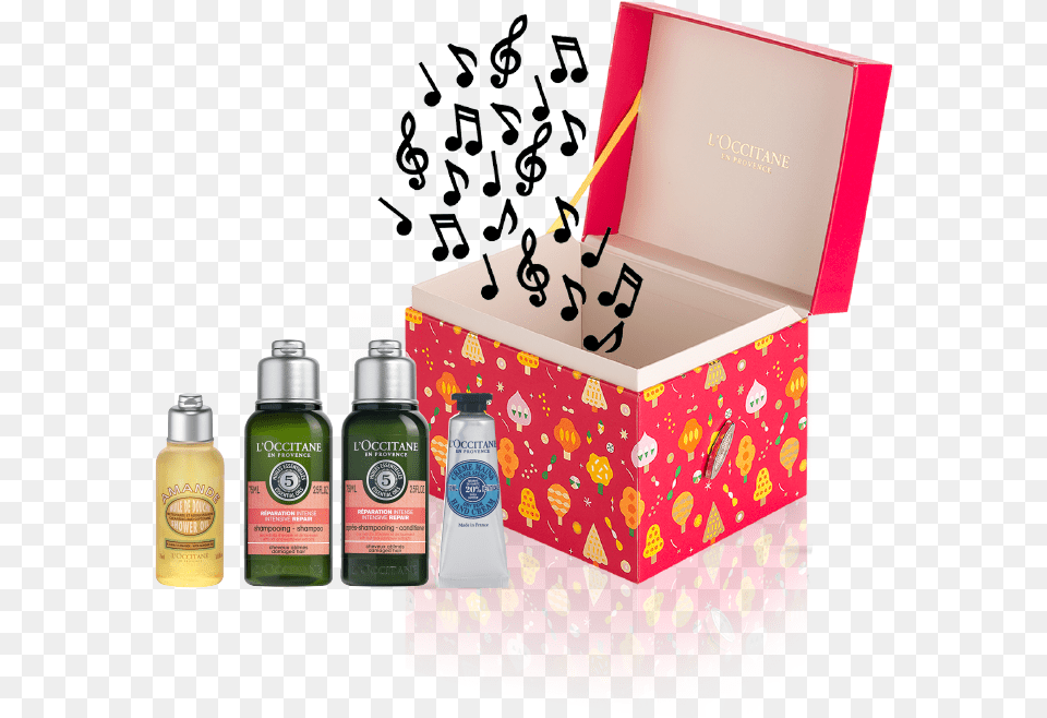 L Occitane Christmas Box, Bottle, Cardboard, Carton Free Transparent Png