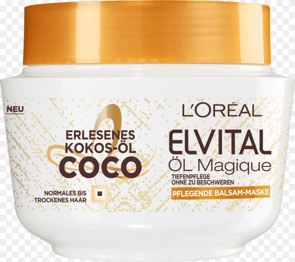 L Oral Paris Elvital L Magique Coco Maske, Bottle, Cosmetics, Sunscreen, Lotion Png Image