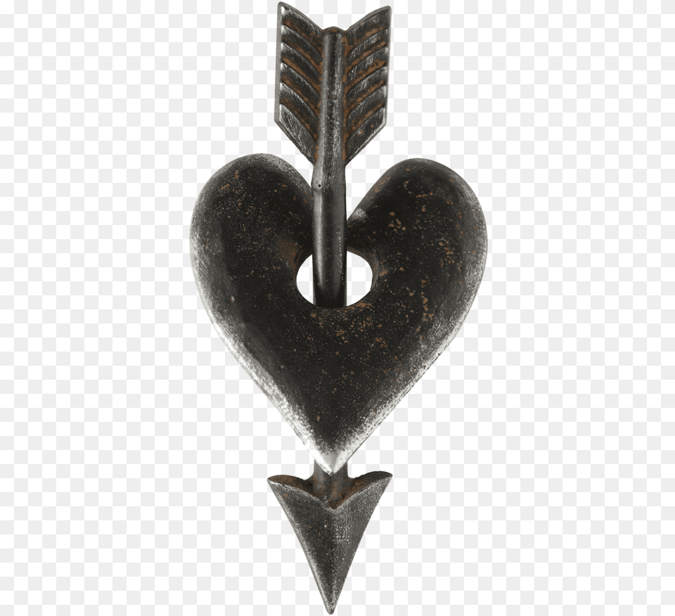 L X 4 34 W Cast Iron Heart Amp Arrow Decoration Metal Heart And Arrow, Logo, Symbol, Cross Free Png