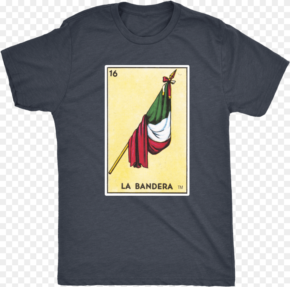 La Bandera Mexican Flag Card Mens T Shirt, Clothing, T-shirt, Adult, Female Png