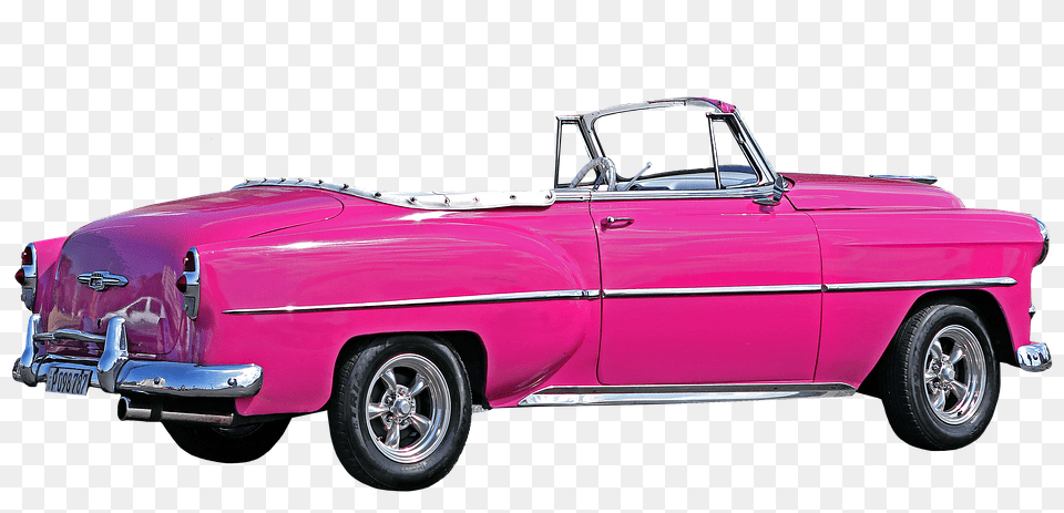 La Bella Americana Almendron Pink Cuba Car, Vehicle, Convertible, Transportation, Wheel Free Png Download