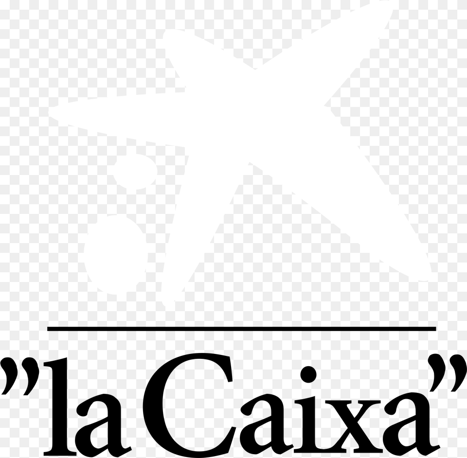 La Caixa Logo Black And White La Caixa, Star Symbol, Symbol, Blade, Dagger Free Transparent Png