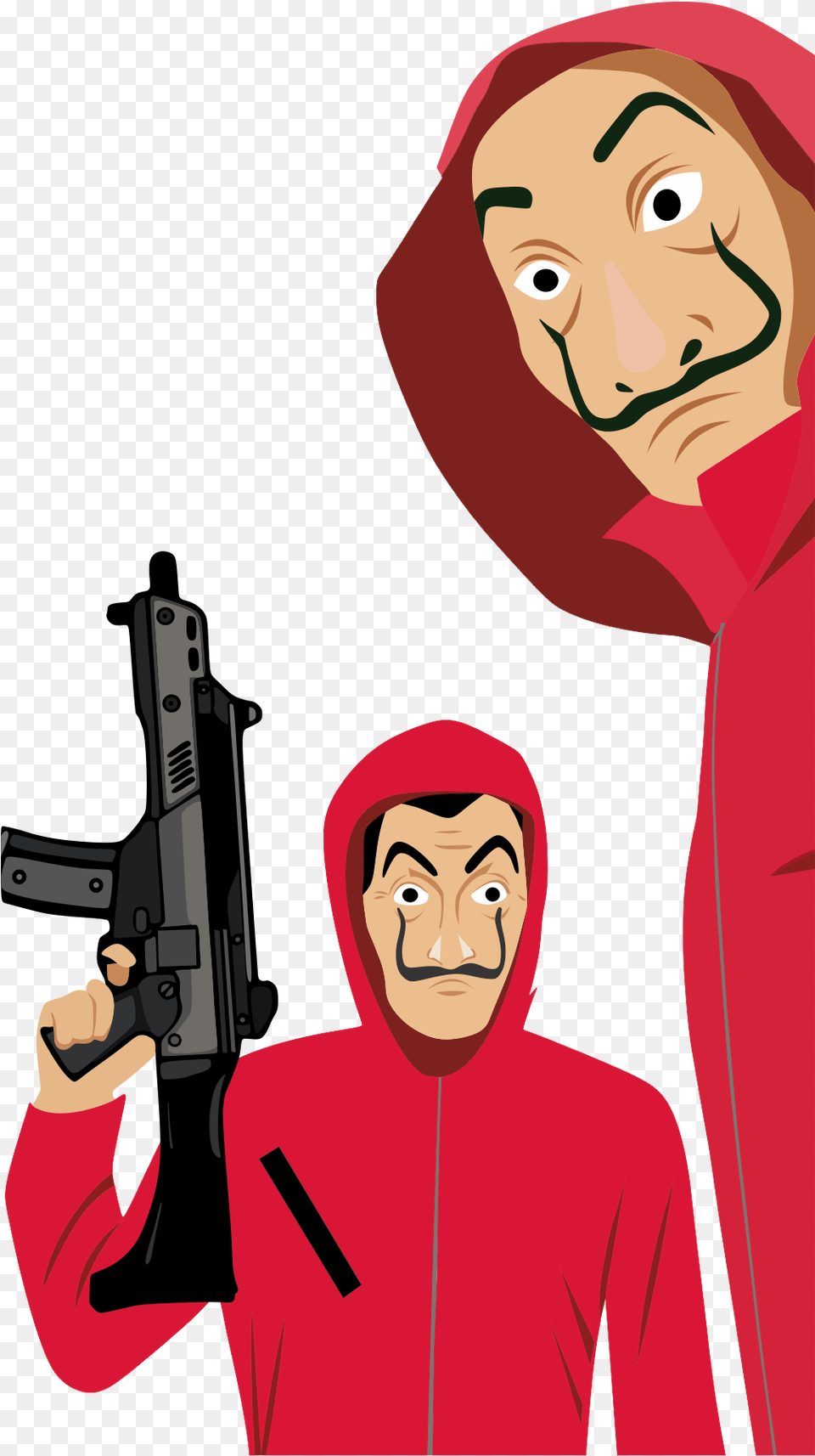 La Casa De Papel, Adult, Weapon, Person, Hood Free Png