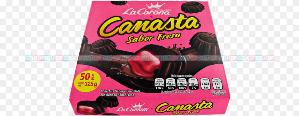 La Corona Canasta Relleno Fresa 2450 La Corona Chocolates Rellenos De Fresa, Gum, Food, Sweets Free Png Download