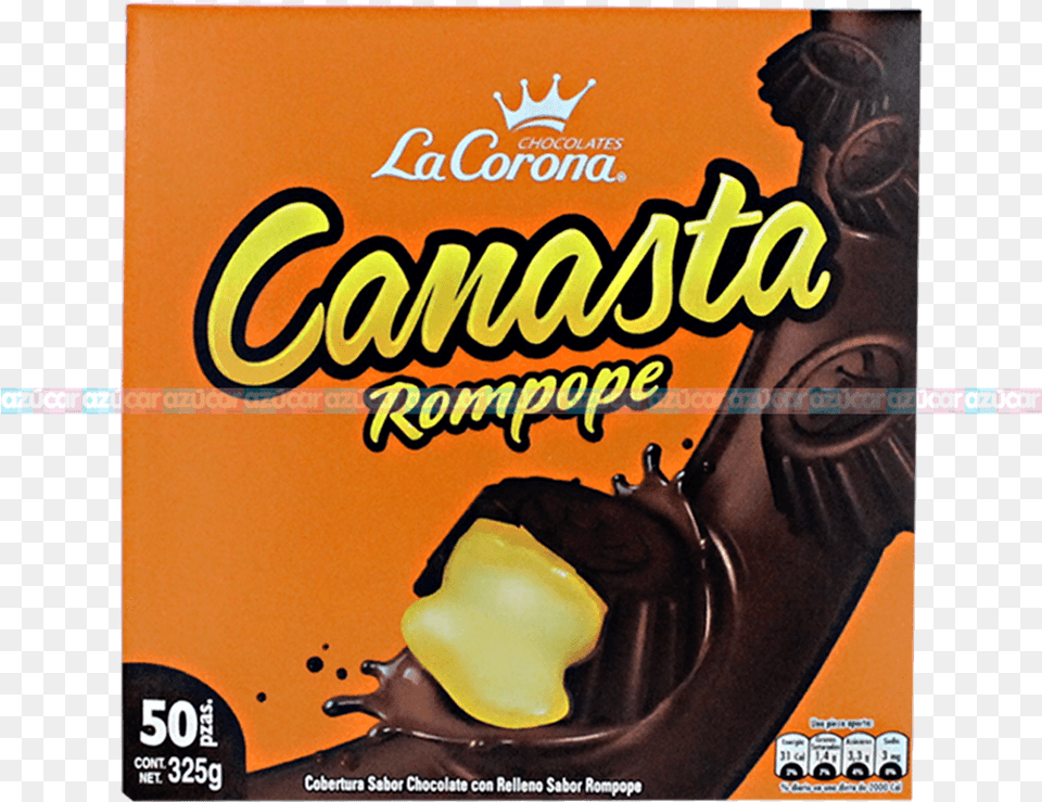 La Corona Canasta Relleno Rompope 2450 La Corona Chocolates Canasta Corona, Food, Sweets, Chocolate, Dessert Free Png