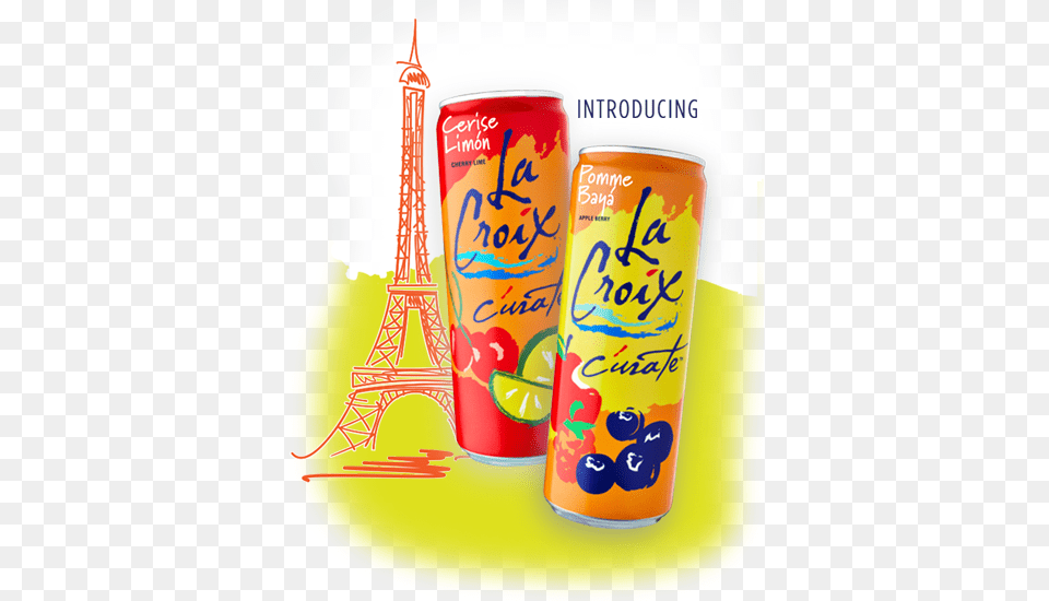 La Croix Curate Lacroix Curate Sparkling Water Cherry Lime 12 Fl, Can, Tin Png Image