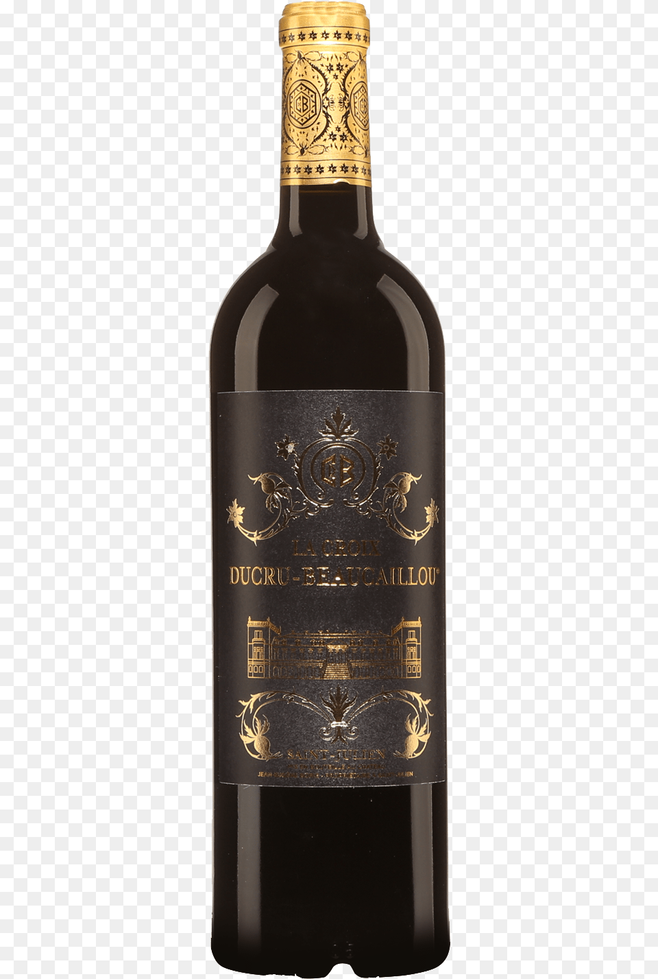 La Croix Ducru Beaucaillou Saint Julien Wine Bottle, Alcohol, Beverage, Liquor, Wine Bottle Png