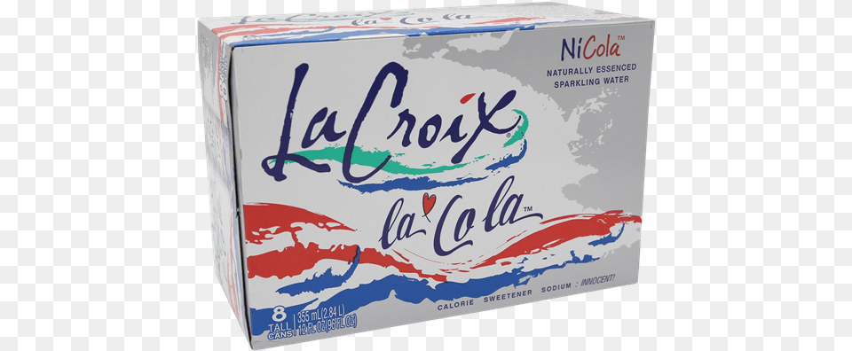 La Croix Nicola Sparkling Water 8pk Lacroix Berry Sparkling Water 12oz Pack Of, Box, Cardboard, Carton, Text Free Png Download