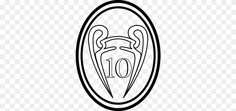 La Decima Real Madrid Logo Vector La Decima, Stencil, Jar Png