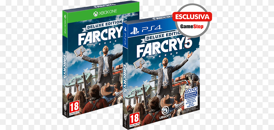 La Deluxe Edition In Esclusiva Gamestop Include Far Cry 5 Deluxe Edition, Publication, Adult, Person, Man Free Transparent Png