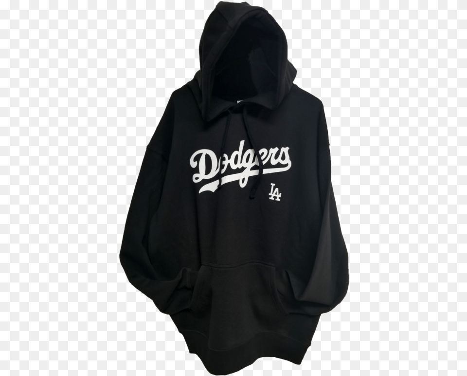 La Dodgers Black Hoodie White Letters Hoodie, Clothing, Hood, Knitwear, Sweater Png