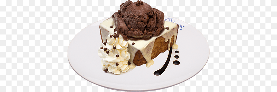 La Dolce Vita Brownie Con Helado, Food, Cream, Dessert, Ice Cream Free Png