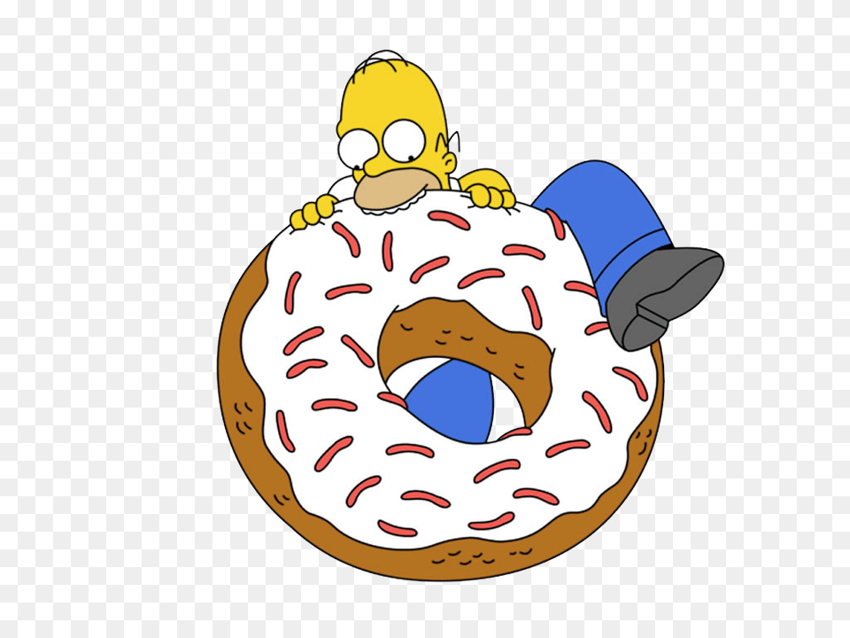 La Donut Gigante De Homero Simpson, Food, Sweets, Baby, Person Free Png Download