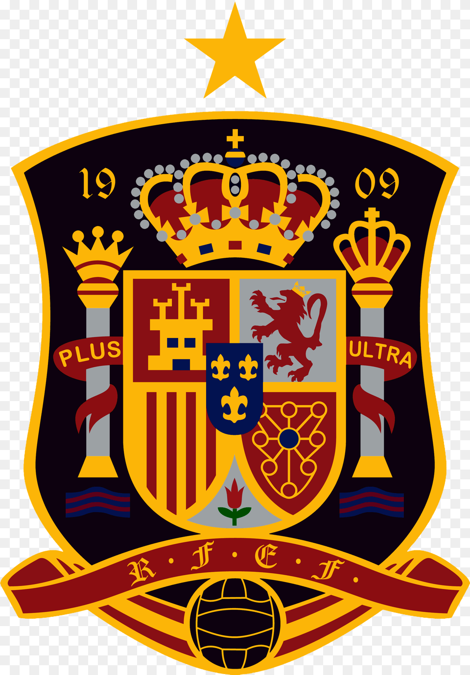 La Furia Roja Spain National Football Spain, Badge, Emblem, Logo, Symbol Free Png
