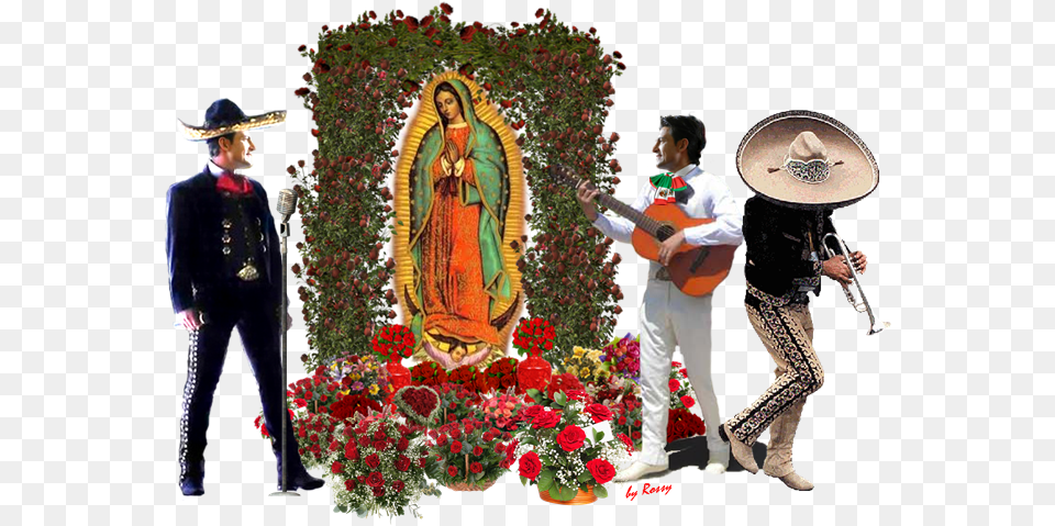 La Imagen De La Virgen De Guadalupe Se Venera En Mxico Cafepress Mary Virgin Of Guadalupe Tile Coaster, Hat, Clothing, Wedding, Person Png