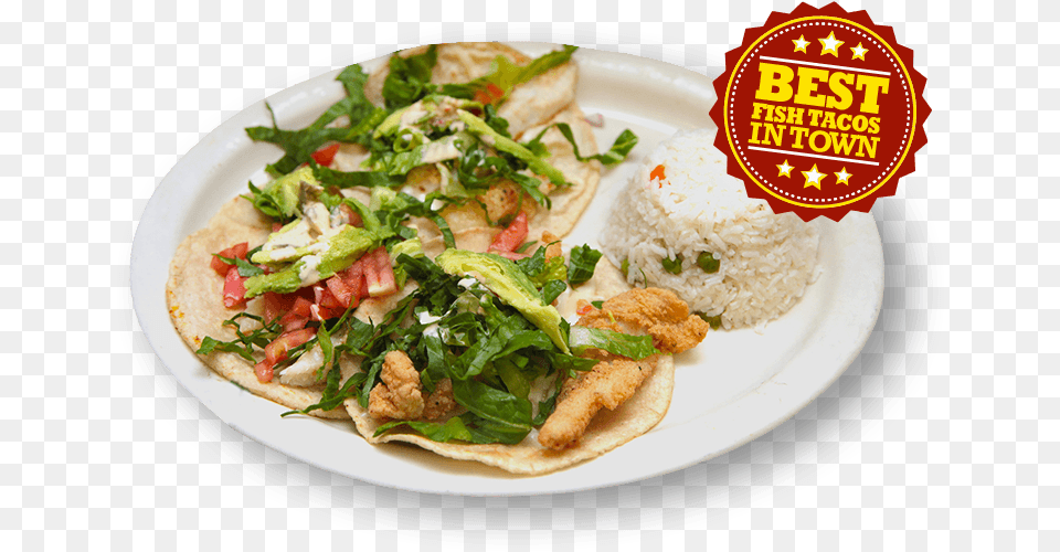 La Jaiba Fish Tacos Panucho, Food, Bread, Food Presentation, Plate Free Png Download