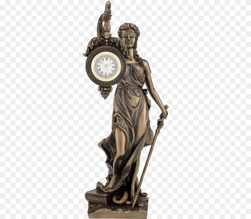 La Justicia Clock Saatli Adalet Themis Heykeli, Bronze, Adult, Bride, Female Png Image
