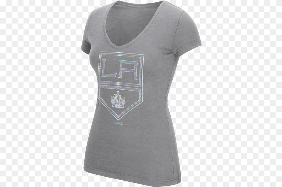 La Kings Womens Oil Foiled Logo Short Sleeve T Shirt Pocket, Clothing, T-shirt Png