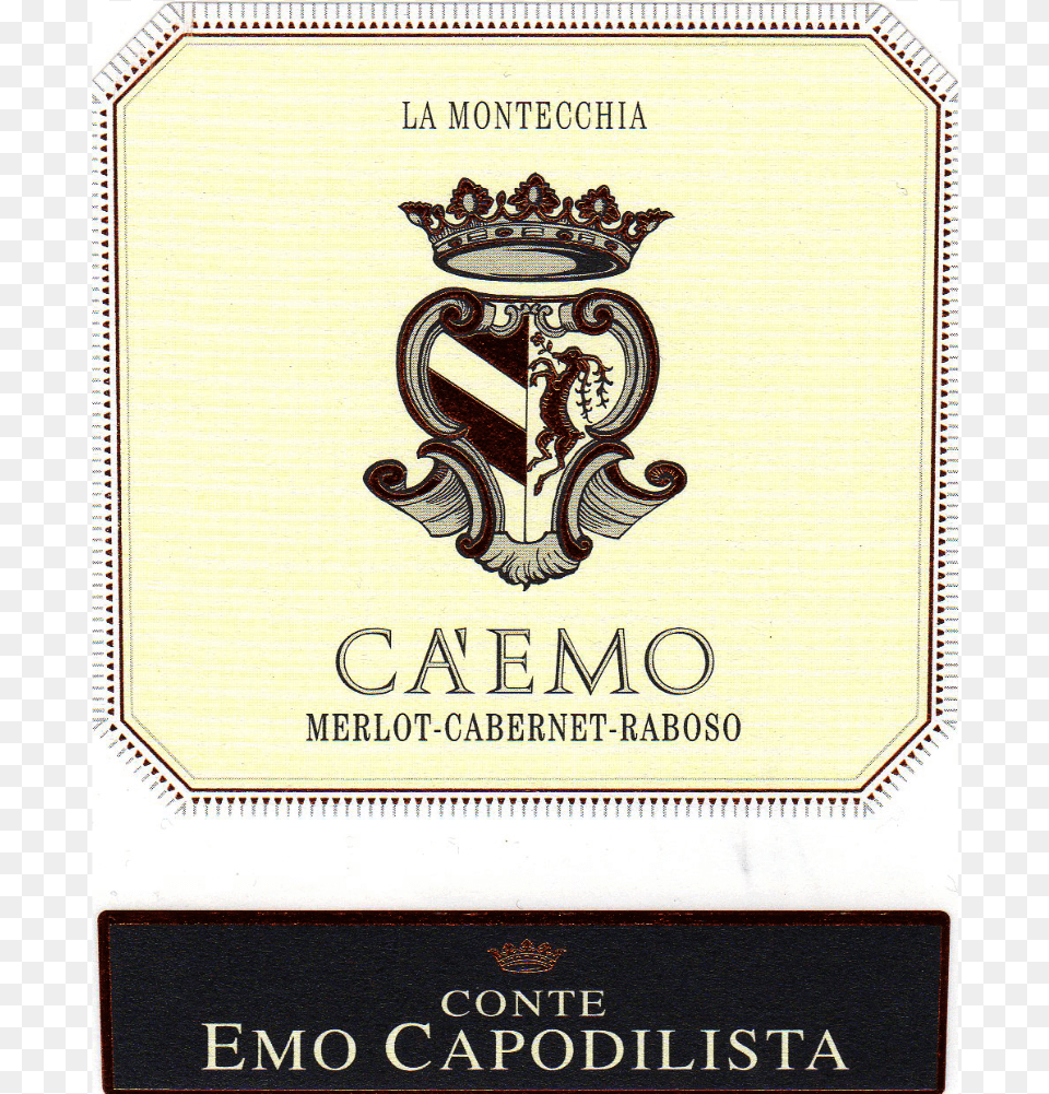La Montecchia Ca Emo Colli Euganei Cabernet Sauvignon Label, Book, Publication, Text Png Image