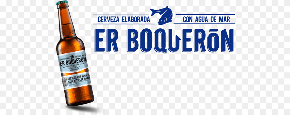 La Nica Cerveza En El Mundo Con Agua De Mar Er Boqueron Logo, Alcohol, Beer, Beer Bottle, Beverage Free Transparent Png