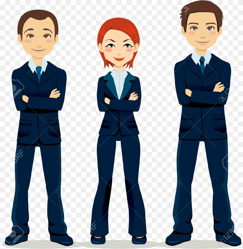 La Persona Deber 3 Cartoon Business People, Suit, Formal Wear, Clothing, Person Png Image