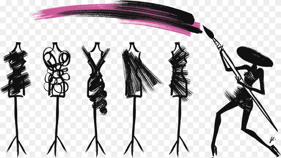 La Petite Robe Noire Plisse Guerlain, Silhouette, Person, Lighting, Art Free Transparent Png