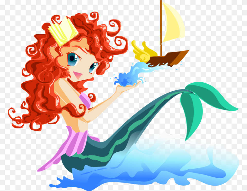 La Petite Sirene Kawaii By Messire William Adorable Illustration, Art, Graphics, Person, Face Png Image