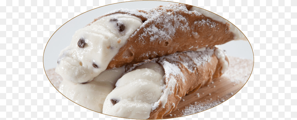 La Piazza Ristorante Cannoli Con Ricotta E Cioccolato, Cream, Dessert, Food, Ice Cream Free Png Download