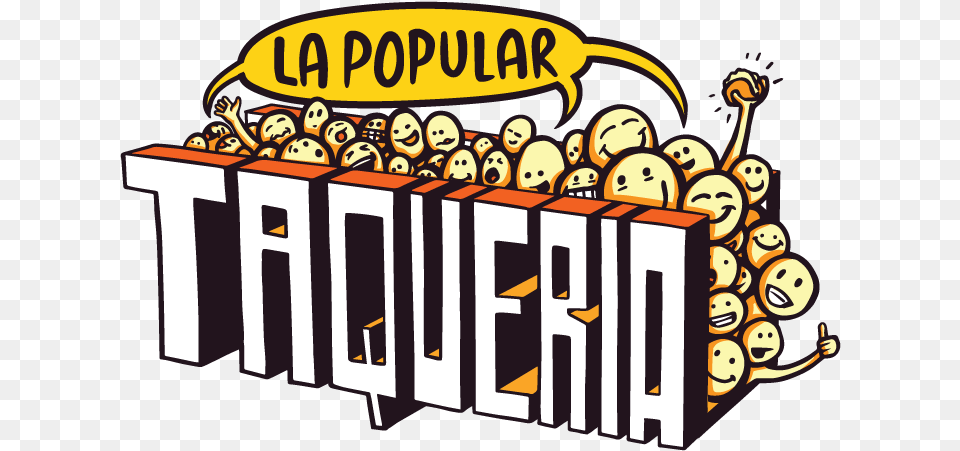 La Popular Taqueria Logo Vector Illustration, People, Person, Crowd, Architecture Png