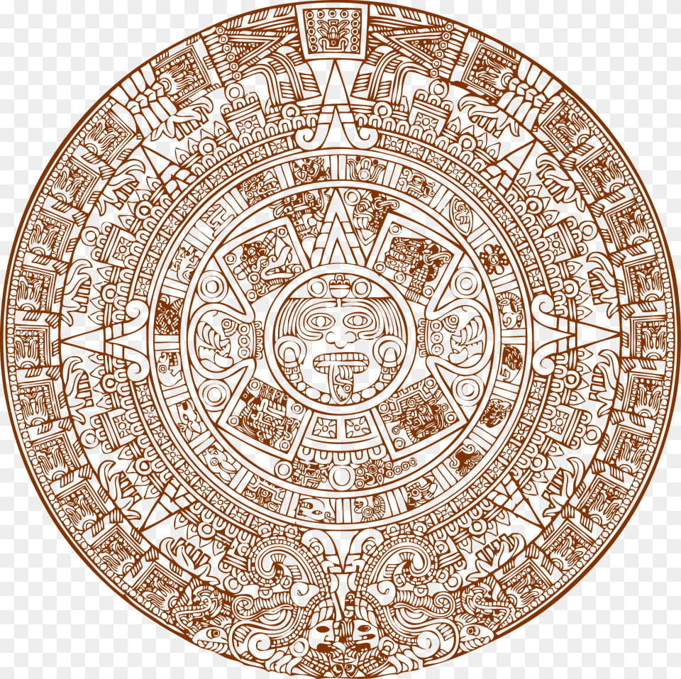 La Rueda Del Tiempo Aztec Sun Stone, Home Decor, Rug, Accessories, Art Png Image