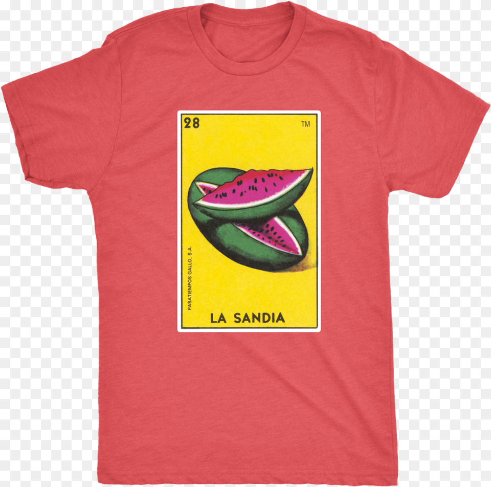 La Sandia Mens T Shirt Loteria La Sandia, Clothing, Food, Fruit, Plant Free Png Download