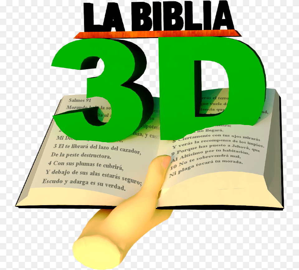 La Santa Biblia 3d Para Pccelularestabletas Graphic Design, Text, Book, Publication, Number Free Png Download