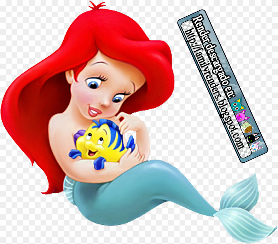 La Sirenita Cute Baby Disney Princess Cartoon Characters, Doll, Toy, Face, Head Free Transparent Png