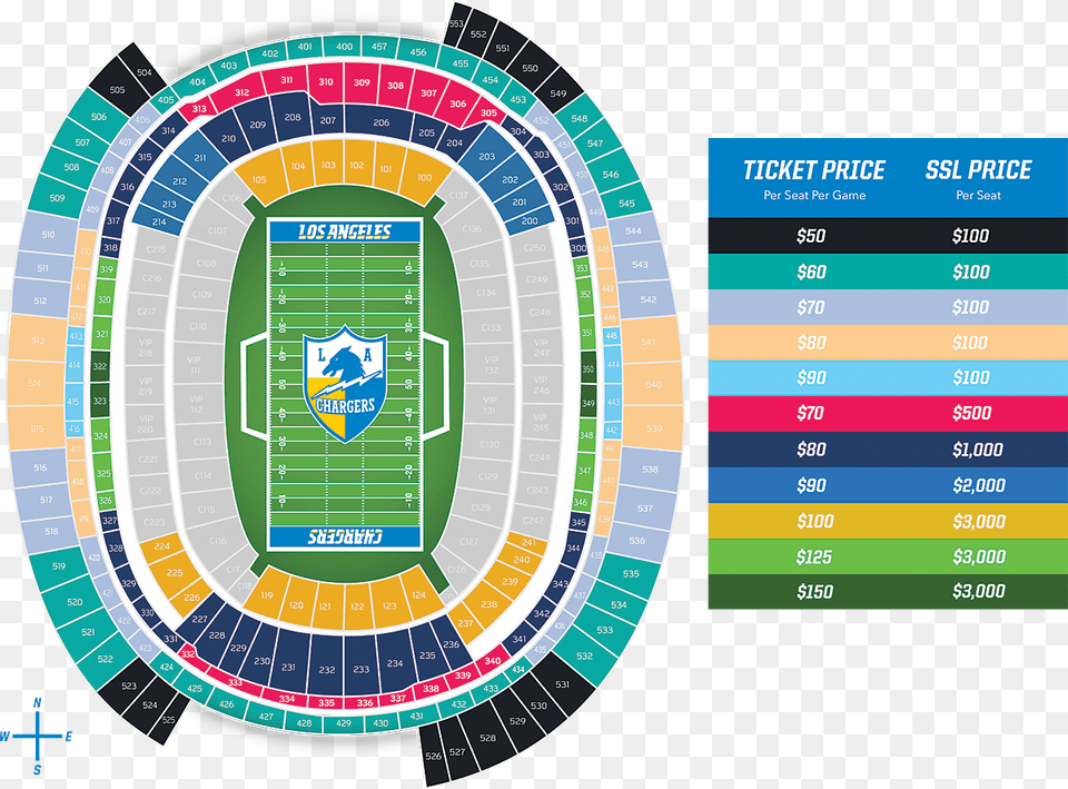 La Stadium Pricing Rams New Stadium Seating Chart Free Png
