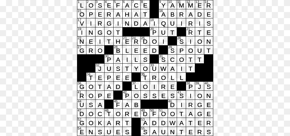 La Times Crossword Answers 11 Aug 2018 Saturday Crossword, Game, Crossword Puzzle, Qr Code Free Png Download
