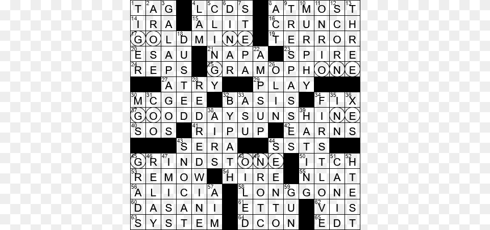 La Times Crossword Answers 16 Oct 2017 Monday Word Search Puzzles For Kids, Game, Qr Code, Crossword Puzzle Png