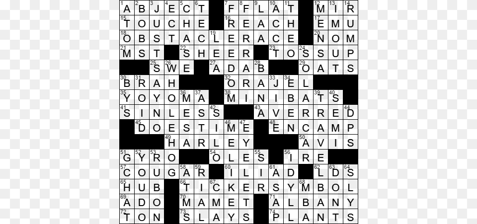 La Times Crossword Answers 20 Jan 2018 Saturday Cross, Game, Qr Code, Crossword Puzzle Free Png