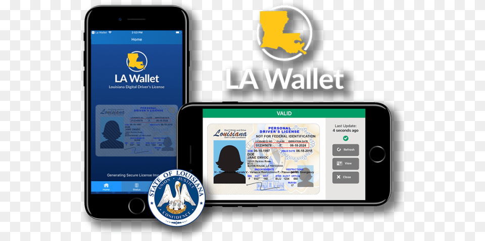 La Wallet Digital License, Text, Adult, Person, Woman Png Image