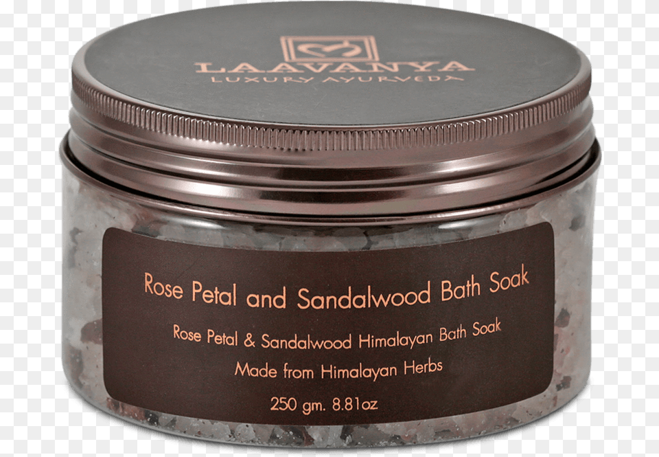 Laavanya Sandalwood Amp Rose Petal Bath Soaks Kirana Cosmetics, Jar, Bottle, Head, Person Free Transparent Png