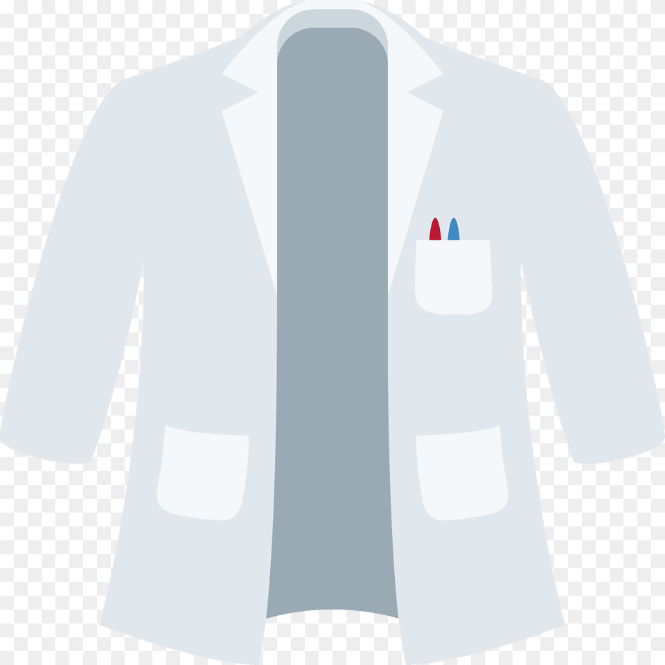 Lab Coat Emoji Clipart, Clothing, Lab Coat, Long Sleeve, Shirt Png Image