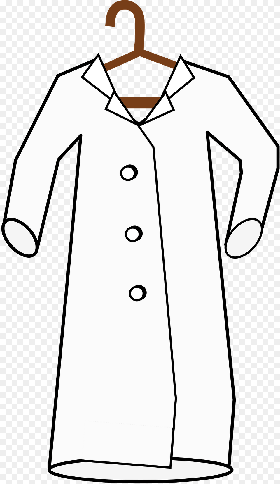 Lab Coat On Hanger Clipart, Clothing, Lab Coat, Shirt, Person Free Transparent Png