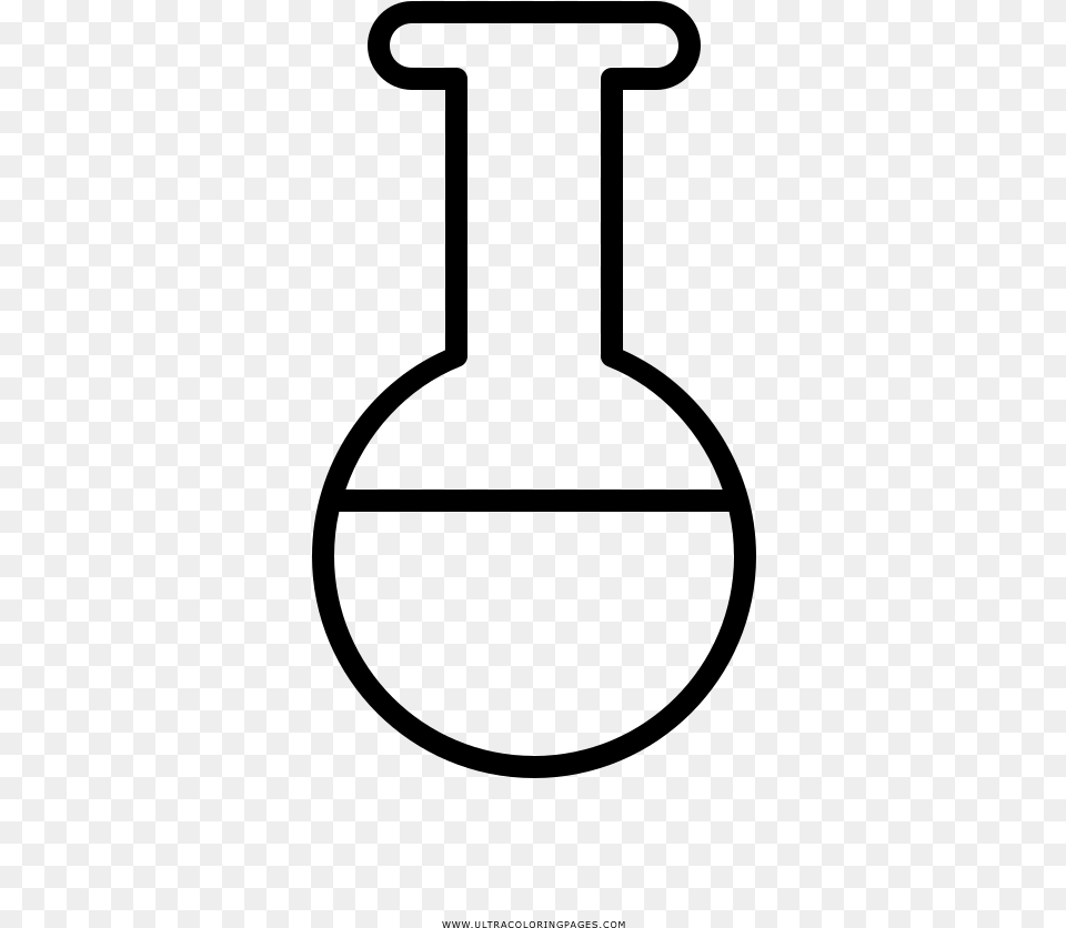 Lab Flask Coloring, Gray Free Png Download