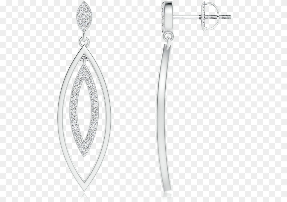 Lab Grown Diamond Elongated Double Marquise Drop Earrings Earrings, Accessories, Earring, Jewelry, Gemstone Free Png