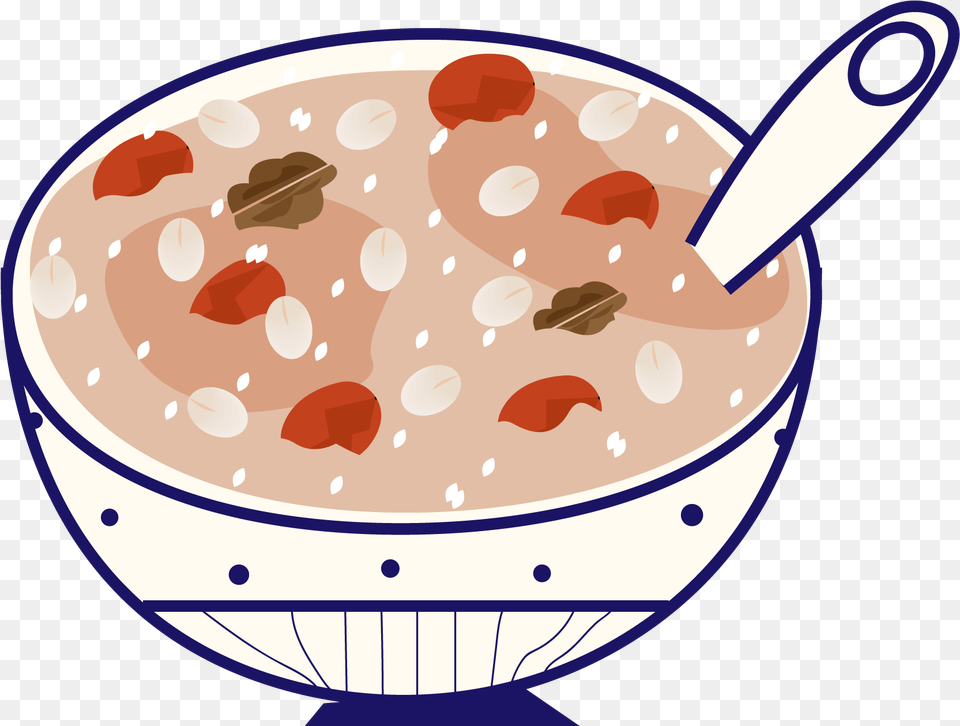 Laba Porridge Holiday Vector Illustration Cartoon Vector Graphics, Bowl, Cutlery, Cream, Dessert Free Transparent Png